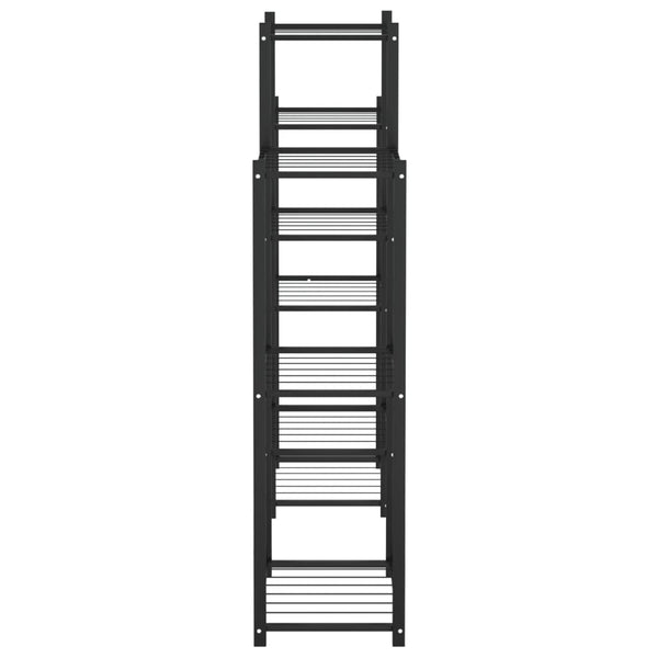 vidaXL Flower Stand 83x25x100 cm Black Iron