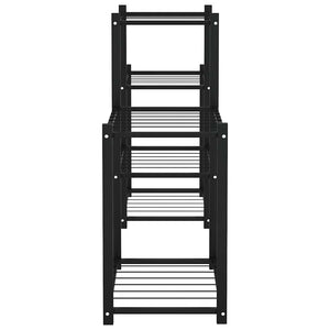 vidaXL Flower Pot Stand 83x25x60 cm Black Iron