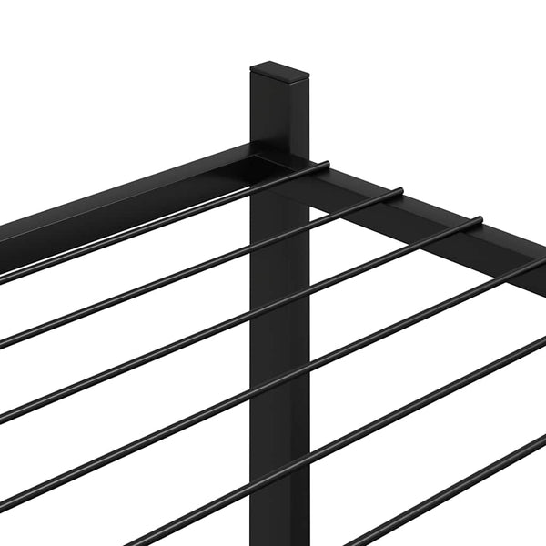 vidaXL Flower Pot Stand 83x25x60 cm Black Iron