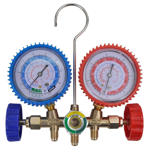 vidaXL Vacuum Pump with 2-Way Manifold Gauge Set for Air Conditioners