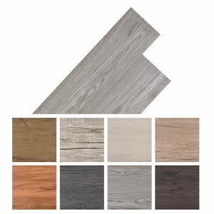 vidaXL Floor Planks 18 pcs Dark Grey 2.51 m² PVC