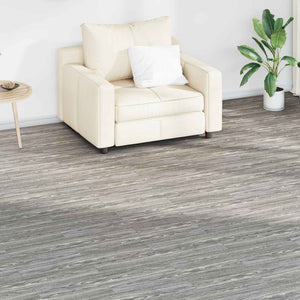 vidaXL Floor Planks 18 pcs Dark Grey 2.51 m² PVC