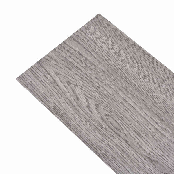 vidaXL Floor Planks 18 pcs Dark Grey 2.51 m² PVC