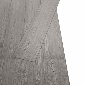 vidaXL Floor Planks 18 pcs Dark Grey 2.51 m² PVC