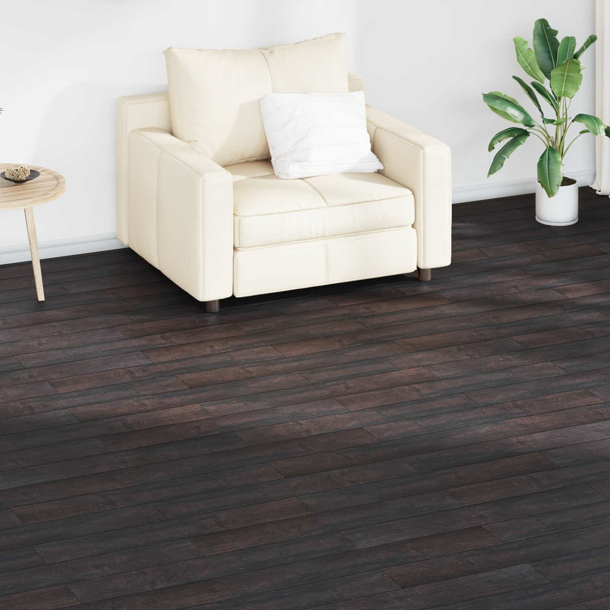 vidaXL Flooring Planks 18 pcs Dark Brown 2.51 m² PVC