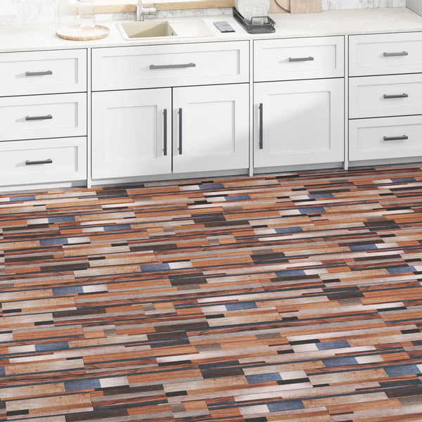 vidaXL Floor Planks 18 pcs Multicolour 2.51 m² PVC