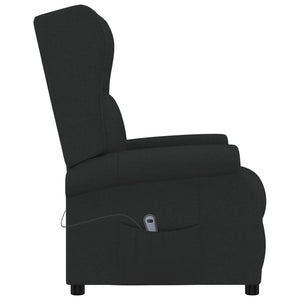 vidaXL Reclining Armchair Electric Black Fabric