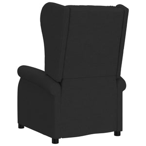 vidaXL Reclining Armchair Electric Black Fabric