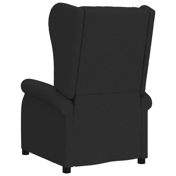 vidaXL Reclining Armchair Electric Black Fabric
