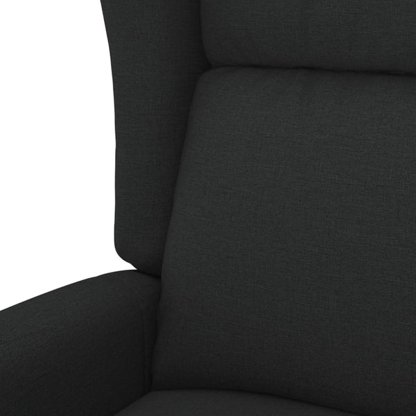 vidaXL Reclining Armchair Electric Black Fabric