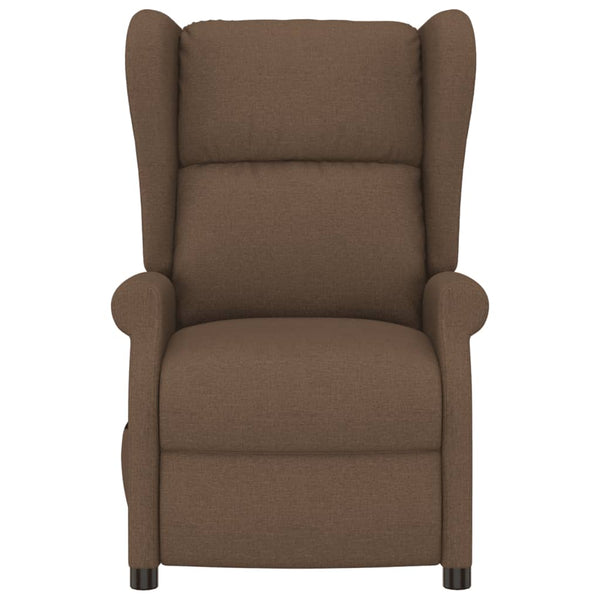 vidaXL Reclining Armchair Electric Brown Fabric