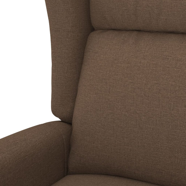 vidaXL Reclining Armchair Electric Brown Fabric