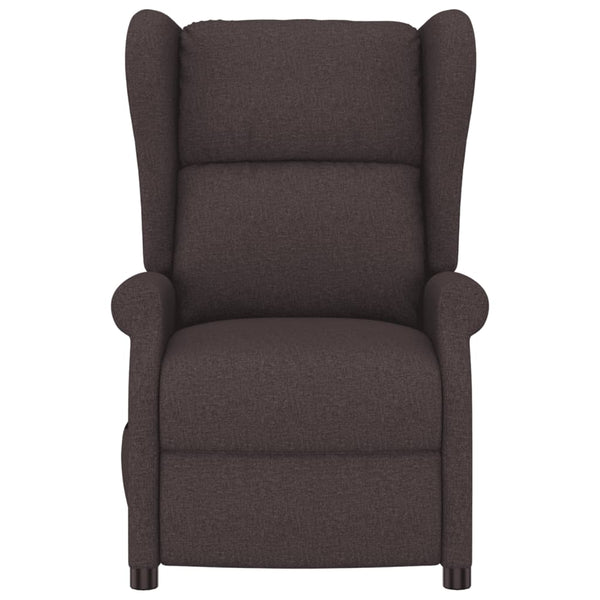 vidaXL Electric Recliner Armchair Dark Brown Fabric
