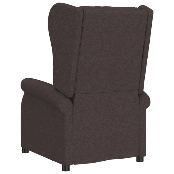 vidaXL Electric Recliner Armchair Dark Brown Fabric