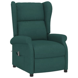 vidaXL Recliner Electric Dark Green Fabric