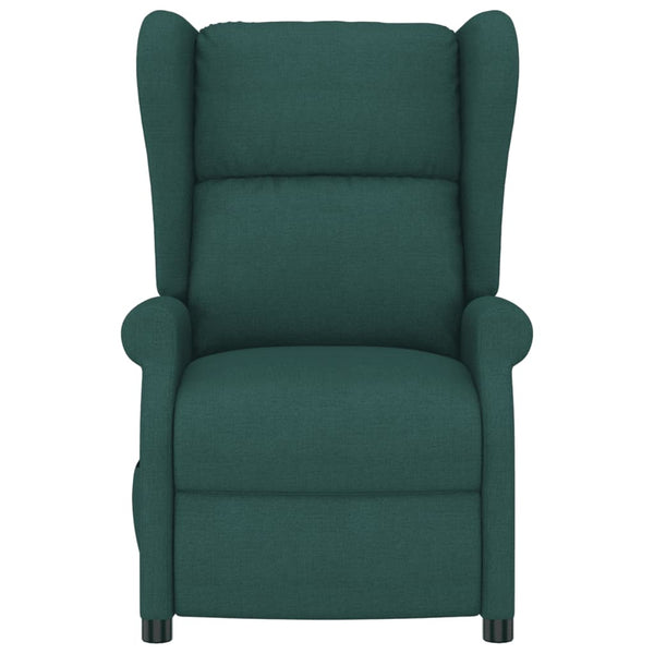vidaXL Recliner Electric Dark Green Fabric