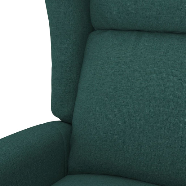 vidaXL Recliner Electric Dark Green Fabric