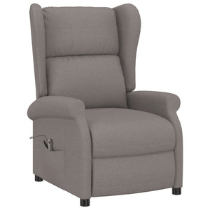 vidaXL Electric Reclining Armchair Taupe Fabric