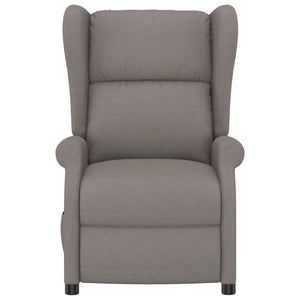 vidaXL Electric Reclining Armchair Taupe Fabric