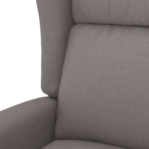 vidaXL Electric Reclining Armchair Taupe Fabric