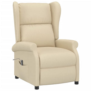 vidaXL Recliner Armchair with Reclining Function Electric Cream Fabric