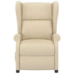 vidaXL Recliner Armchair with Reclining Function Electric Cream Fabric