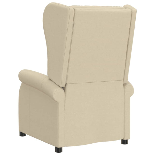 vidaXL Recliner Armchair with Reclining Function Electric Cream Fabric