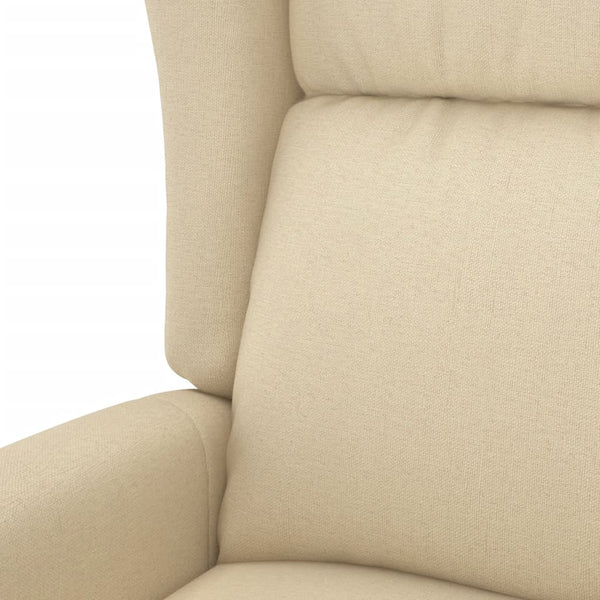 vidaXL Recliner Armchair with Reclining Function Electric Cream Fabric