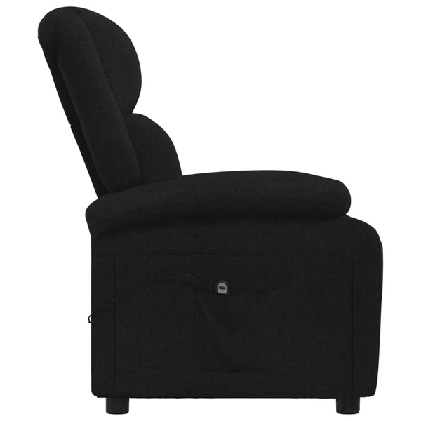 vidaXL Electric Recliner Black Fabric