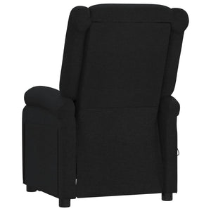 vidaXL Electric Recliner Black Fabric