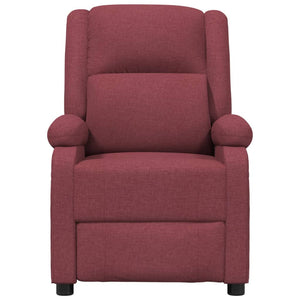vidaXL Electric Recliner Wine Red Fabric