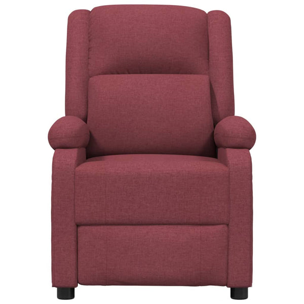 vidaXL Electric Recliner Wine Red Fabric