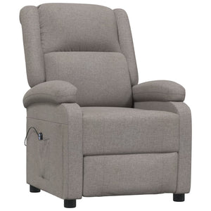 vidaXL Electric Recliner Taupe Fabric
