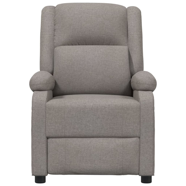 vidaXL Electric Recliner Taupe Fabric