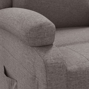 vidaXL Electric Recliner Taupe Fabric