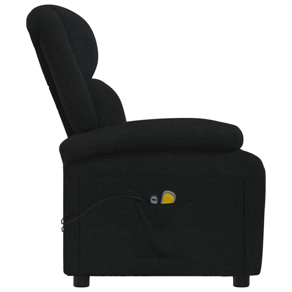 vidaXL Electric Massage Chair Black Fabric