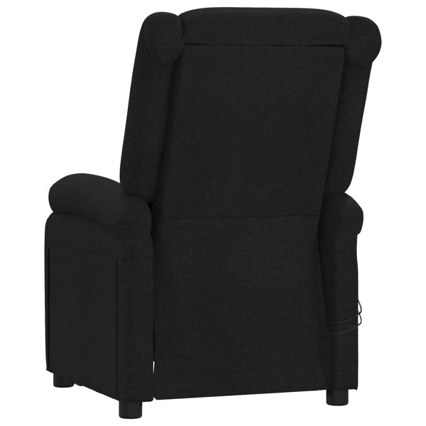 vidaXL Electric Massage Chair Black Fabric