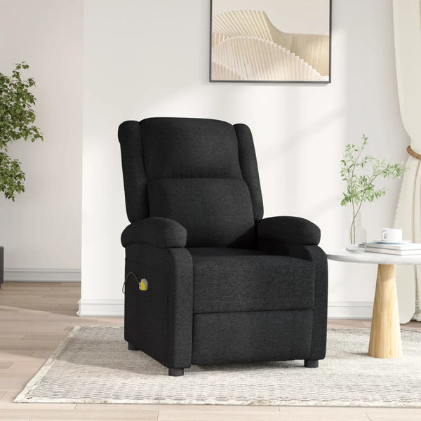 vidaXL Electric Massage Chair Black Fabric