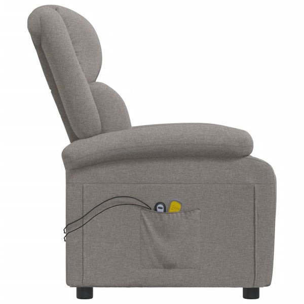 Massagesessel Elektrisch Taupe Stoff