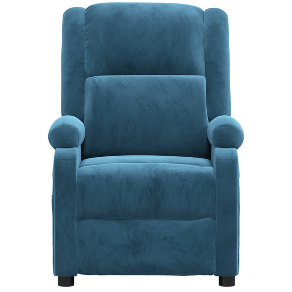Relaxsessel Elektrisch Blau Samt