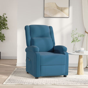 Relaxsessel Elektrisch Blau Samt