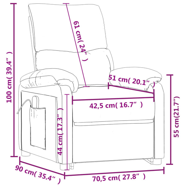Relaxsessel Elektrisch Schwarz Stoff