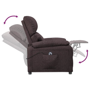 Relaxsessel Elektrisch Dunkelbraun Stoff