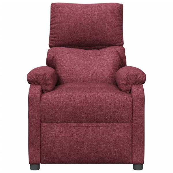 Massagesessel Elektrisch Weinrot Stoff