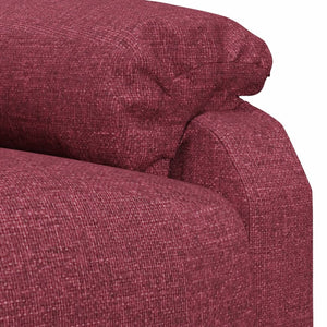 Massagesessel Elektrisch Weinrot Stoff