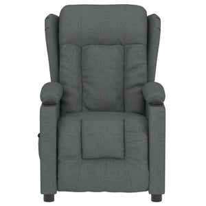 vidaXL Electric Recliner Dark Grey Fabric
