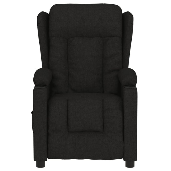 vidaXL Electric Recliner Black Fabric
