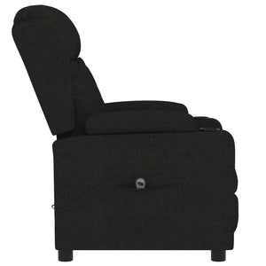 vidaXL Electric Recliner Black Fabric