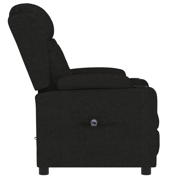 vidaXL Electric Recliner Black Fabric