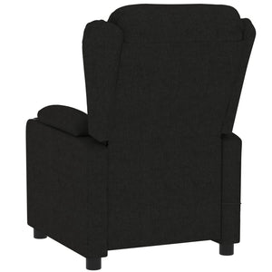 vidaXL Electric Recliner Black Fabric